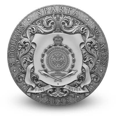 Sparta 2 Ounce 62.20 Gram Silver Coin (999) - 2