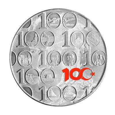 Türkiye Yüzyılı 2023 150 Gram Gümüş Sikke Coin (999.0) - 2