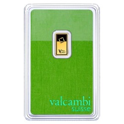 Valcambi 1 Gram Green Gold (999.9) 24 K Gold Bar - 1