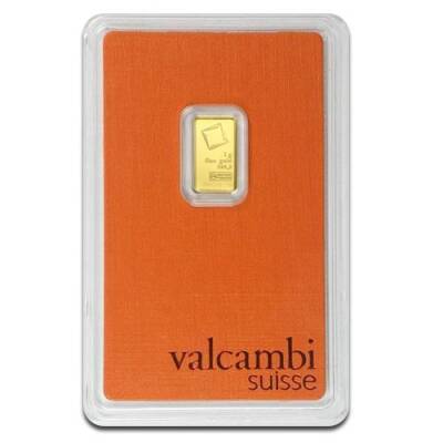Valcambi 1 Gram Orange Gold (999.9) 24 K Gold Bar - 1