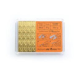 Valcambi 20 x 1 Gram Combibar (999.9) 24 K Gold Bar - 2