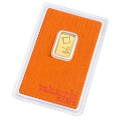Valcambi 2.5 Gram Orange Gold (999.9) 24 K Gold Bar - 1