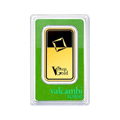 Valcambi 50 Gram Green Gold Bar (999.9) 24 Ayar Külçe Altın - 1