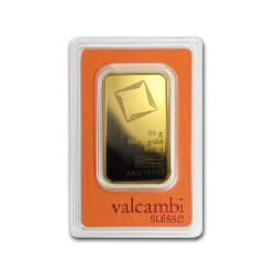 Valcambi 50 Gram Orange Gold Bar (999.9) 24 Ayar Külçe Altın - 1
