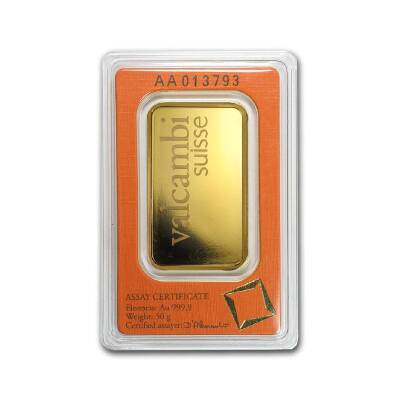 Valcambi 50 Gram Orange Gold Bar (999.9) 24 Ayar Külçe Altın - 2