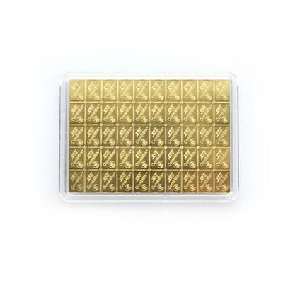 Valcambi 50 x 1 Gram Combibar (999.9) 24 K Gold Bar - 2