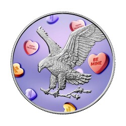Valentine Day Walking Liberty Eagle 2024 1 Ons 31.10 Gram Gümüş Sikke Coin (999) - 2