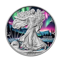 Walking Liberty Northern Lights 2024 1 Ons 31.10 Gram Gümüş Sikke Coin (999) - 1
