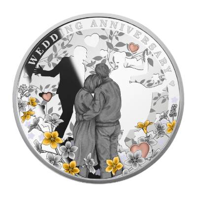 Wedding Anniversary 17,5 Gram Gümüş Sikke Coin (999.0) - 1