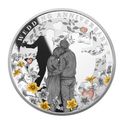 Wedding Anniversary 17.5 Gram Silver Coin (999.0) - 1