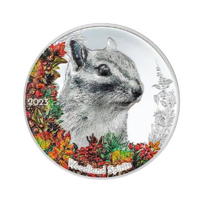 Woodland Spirits Chipmunk 2023 1 Ons 31.10 Gram Gümüş Sikke Coin (999) - 1